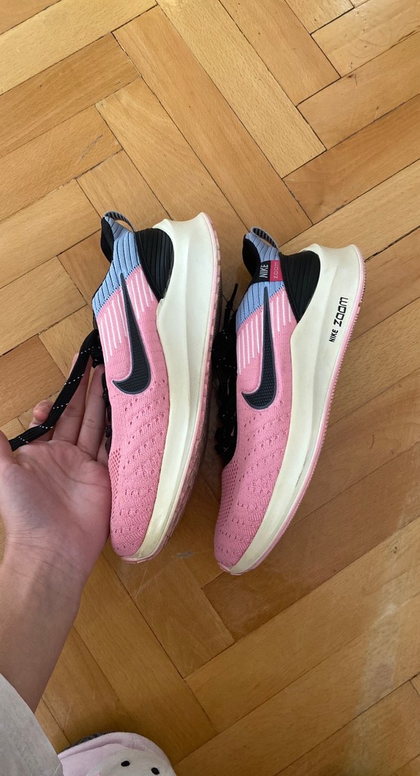 Pembe Bağcıklı Kadın Spor Ayakkabı - Görsel 3