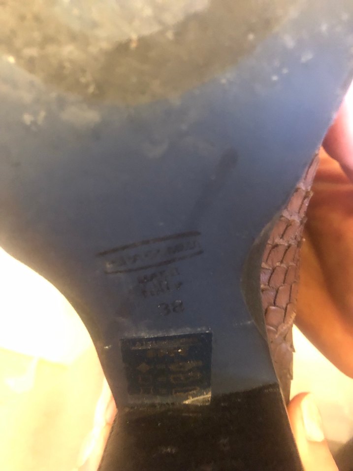 Kahverengi Gerçek Yılan derisi İtalyan markası bot - Görsel 4