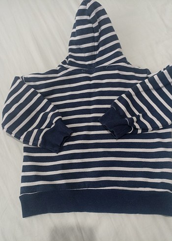 gap Mavi Çizgili Kapüşonlu Sweatshirt 3,4 yaş - Görsel 4
