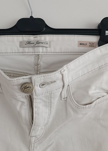 Mavi Jeans mavi, Beyaz Kadın Midi Boy Regular Fit Kot Pantolon