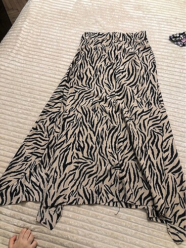 Leopar midi boy etek