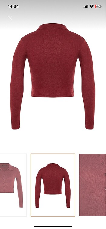 l Beden bordo Renk Trendyolmilla bluz