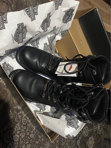 40 Beden siyah Renk Harley Davidson Unisex Bot Ayakkabı Postal 40 Numara