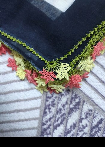 Dantel Detaylı Çok Renkli Bohem Kadın Eşarp - Görsel 2