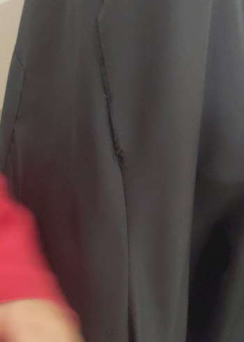 Siyah Fermuarlı Kadın Midi Ceket - Görsel 3