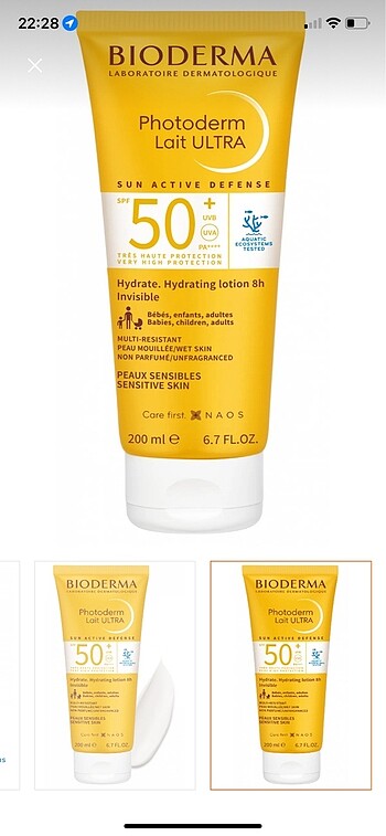 Bioderma Photoderm Lait Ultra SPF50+