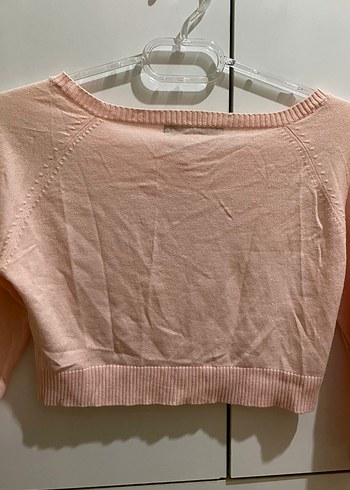 Düğmeli Pembe Kız Bolero - Görsel 3