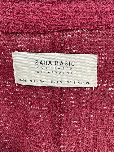 s Beden bordo Renk Zara Hırka %70 İndirimli.