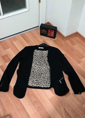 leopar desenli ceket 