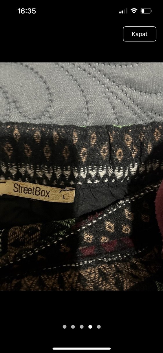 Kadın Örgü Mini Etek Desenli Bohem Tarz - Görsel 4