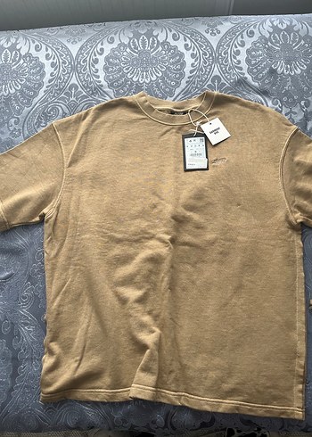 Erkek STWD kum rengi kısa kollu sweatshirt pull&bear - Görsel 3