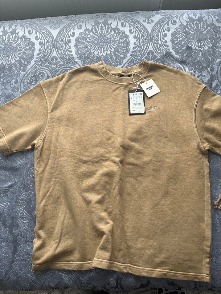 Erkek STWD kum rengi kısa kollu sweatshirt pull&bear - Görsel 3