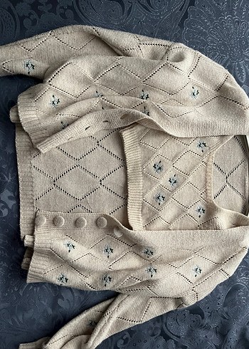 Bralet hırka örgü takım - Görsel 6