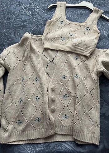 Bralet hırka örgü takım - Görsel 5