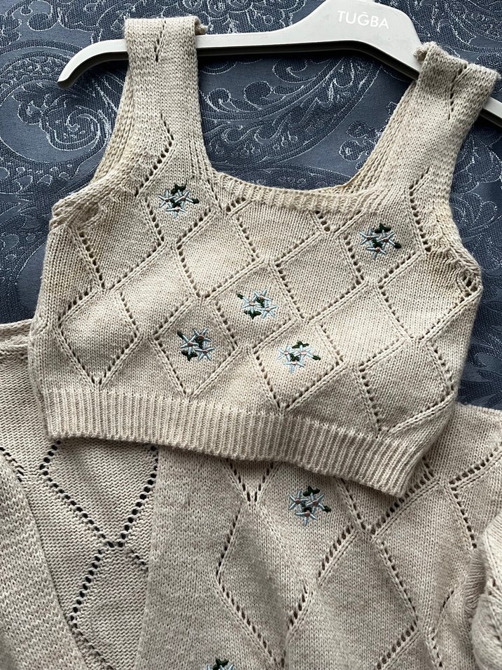 Bralet hırka örgü takım - Görsel 3