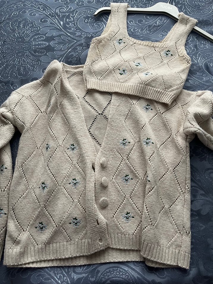 Bralet hırka örgü takım - Görsel 5