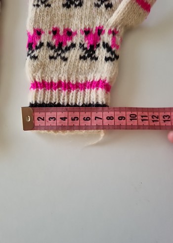 Renkli YÜN Örgü Kadın Eldivenleri - Görsel 2