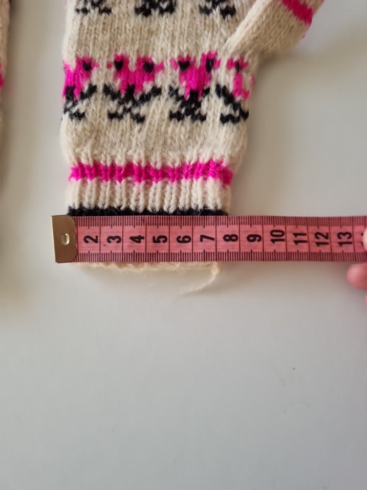 Renkli YÜN Örgü Kadın Eldivenleri - Görsel 2