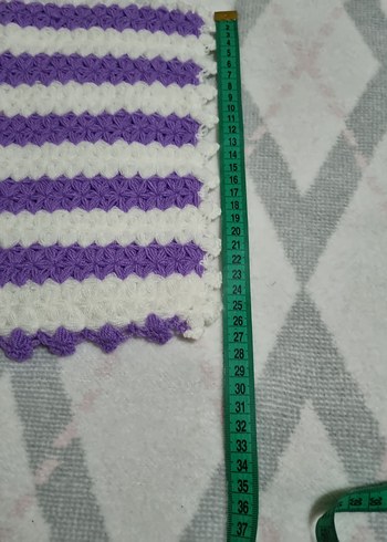 Mor ve Beyaz Çizgili Banyo Lifi - Görsel 3