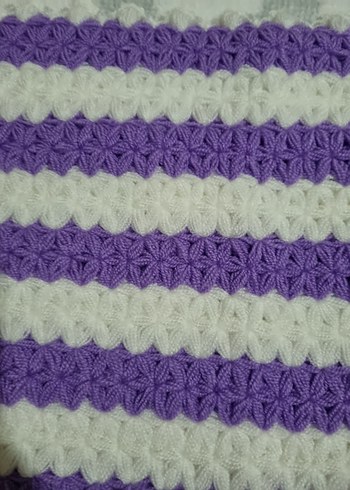 Mor ve Beyaz Çizgili Banyo Lifi - Görsel 4