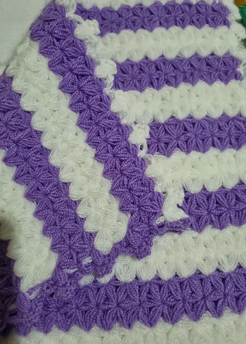 Mor ve Beyaz Çizgili Banyo Lifi - Görsel 5