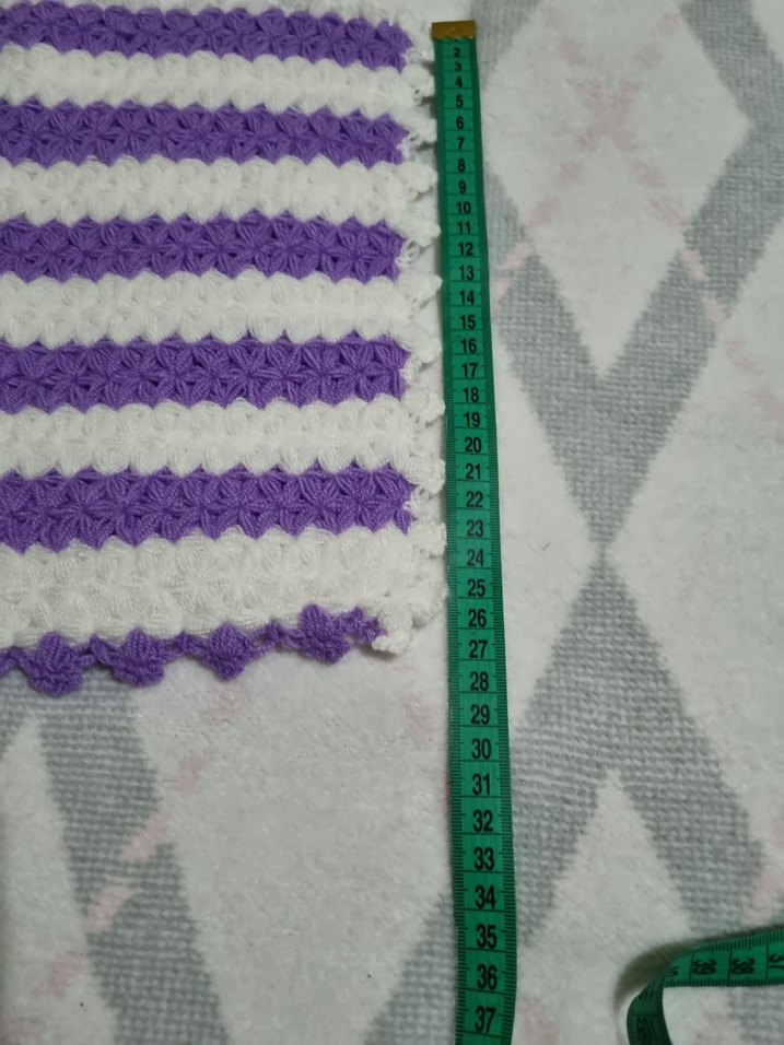 Mor ve Beyaz Çizgili Banyo Lifi - Görsel 3