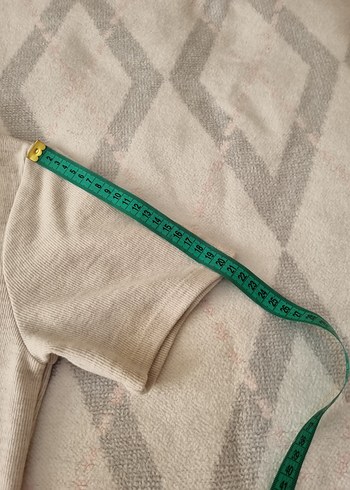 Bej Kısa Kollu Yüksek Yakalı Triko Elbise - Görsel 5