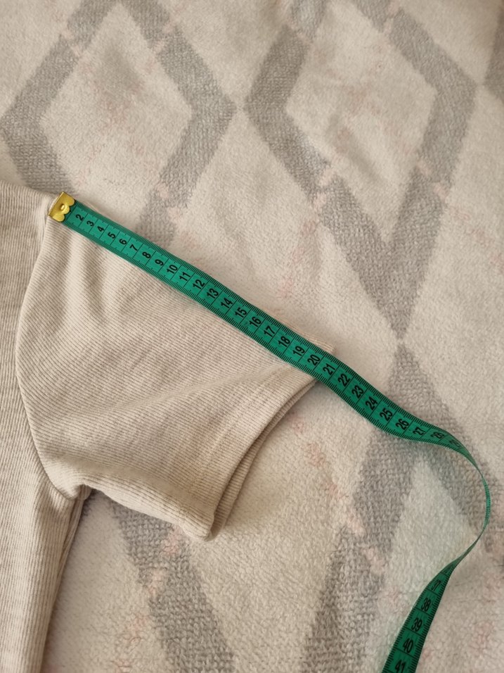 Bej  Kısa Kollu Yüksek Yakalı Triko Elbise - Görsel 5