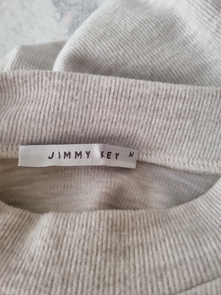 Bej  Kısa Kollu Yüksek Yakalı Triko Elbise - Görsel 2