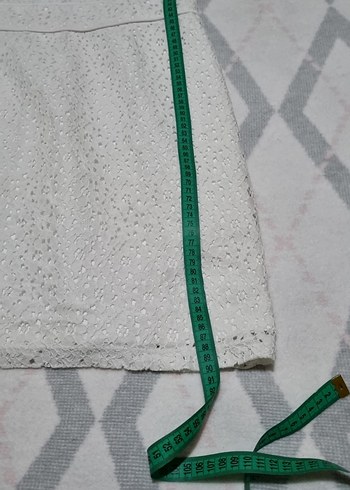 Dantel Detaylı Beyaz Midi Elbise - Görsel 8