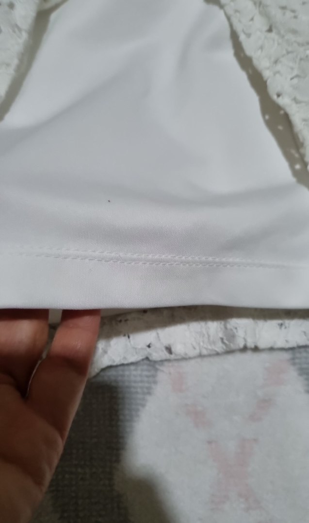 Dantel Detaylı Beyaz Midi Elbise - Görsel 4