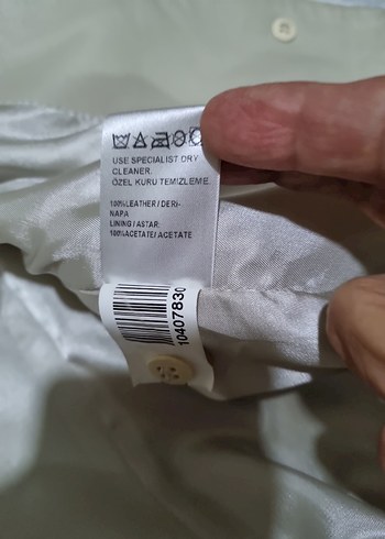 Bej Rengi Desa Deri Markalı Kadın Blazer Ceket - Görsel 4