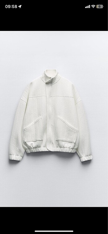 Zara oversize dokulu bomber ceket