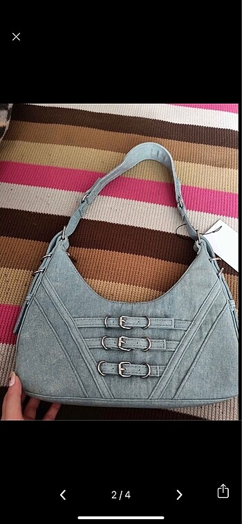 Bershka BERSHKA denim kol çantası