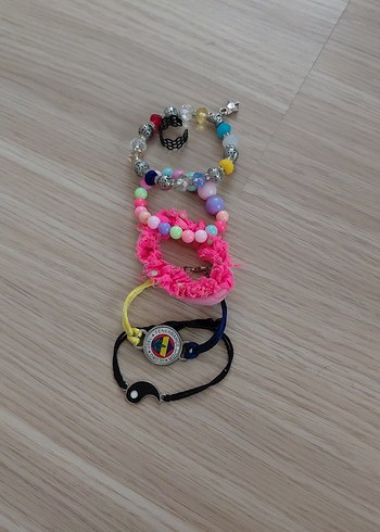 Renkli Boncuklu ve Nakışlı Kız Aksesuar Seti - Görsel 8