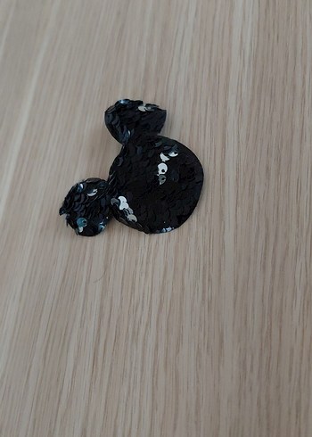 Siyah Payetli Çocuk Toka - Gotik Tarz - Görsel 3