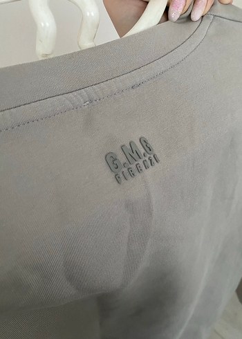 xl Beden Gri Baskılı Oversize Sweatshirt