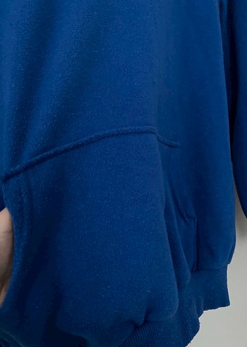 Koton Erkek Mavi Kapüşonlu Sweatshirt