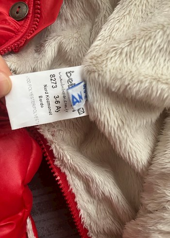 Bebek Kırmızı Kürklü Tulum - Görsel 2