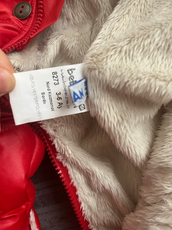 Bebek Kırmızı Kürklü Tulum - Görsel 2