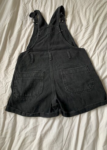 Pull and Bear Siyah Kot Kısa Askılı Tulum