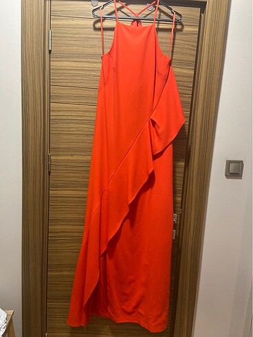 l Beden turuncu Renk Özgür Masur for Ipekyol uzun abiye elbise