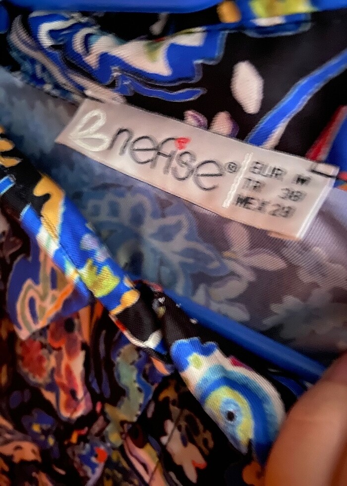 Karışık desen saten gömlek - Görsel 2