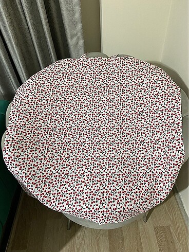 Kiraz desenli muslin cırt detaylı emzirme önlüğü örtüsü - Görsel 8