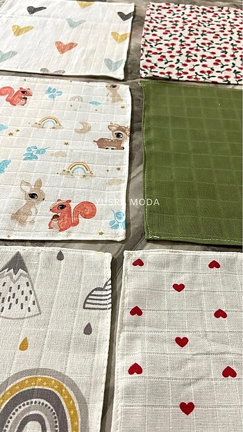 Muslin kumaş Ağız mendili ter omuz bezi mendili - Görsel 2