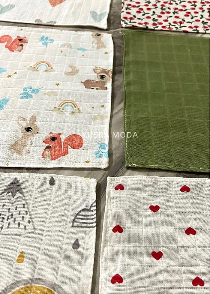 Muslin kumaş Ağız mendili ter omuz bezi mendili - Görsel 2