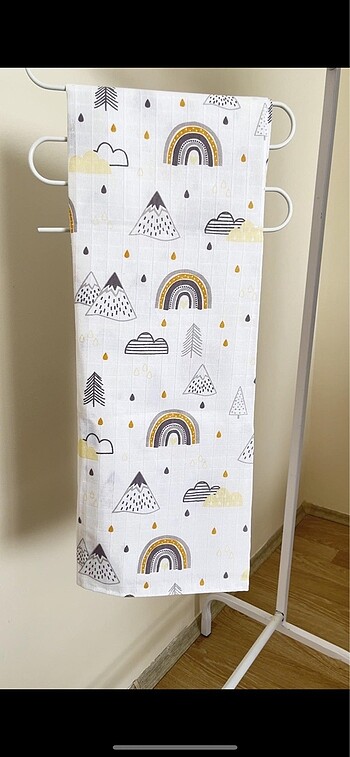 3 adet muslin kumaş bebek battaniyesi set 90*90 cm - Görsel 4