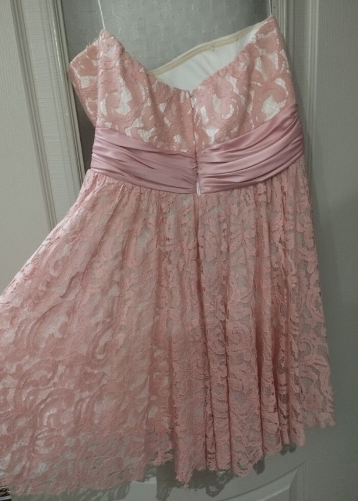 Straplez prenses abiye elbise - Görsel 4