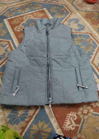 Gri Fermuarlı  Polar Yelek - Görsel 5