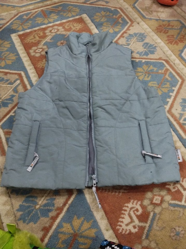 Gri Fermuarlı  Polar Yelek - Görsel 5